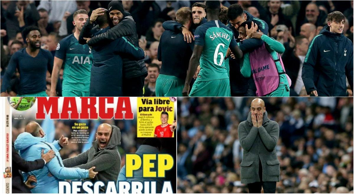 Liga Mistrzów: "Epicka wygrana Tottenhamu"; "Przerwany taniec radości Pepa Guardioli" - media komentują szalony mecz