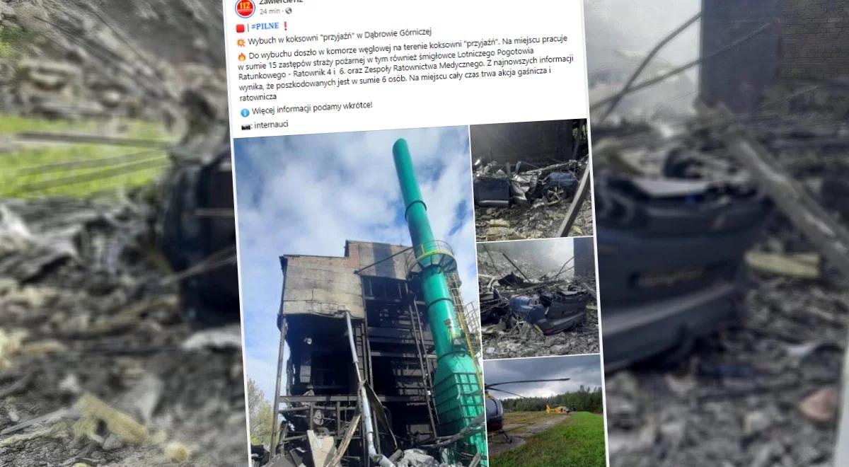 Wybuch w koksowni w Dąbrowie Górniczej. Sześć osób z poparzeniami trafiło do szpitala