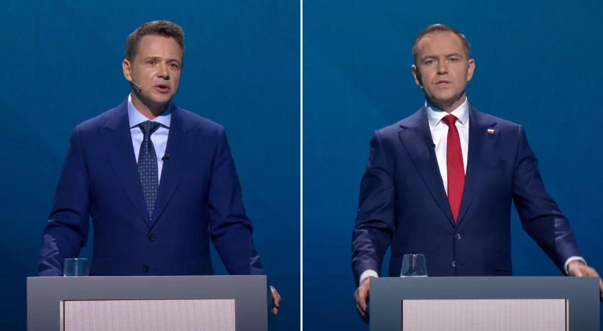 Trzaskowski na starcie wbił szpilę Nawrockiemu. Pierwsza sprzeczka podczas debaty