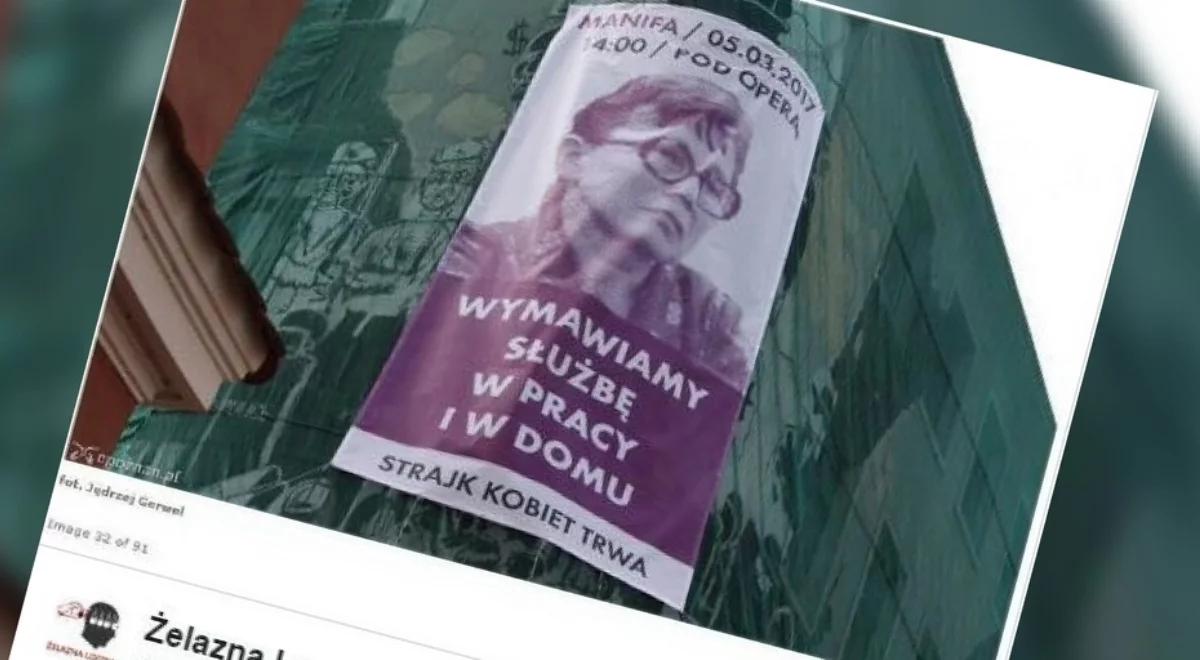 Anna Walentynowicz na plakacie promującym manifestację feministek w Poznaniu. "To skandal"