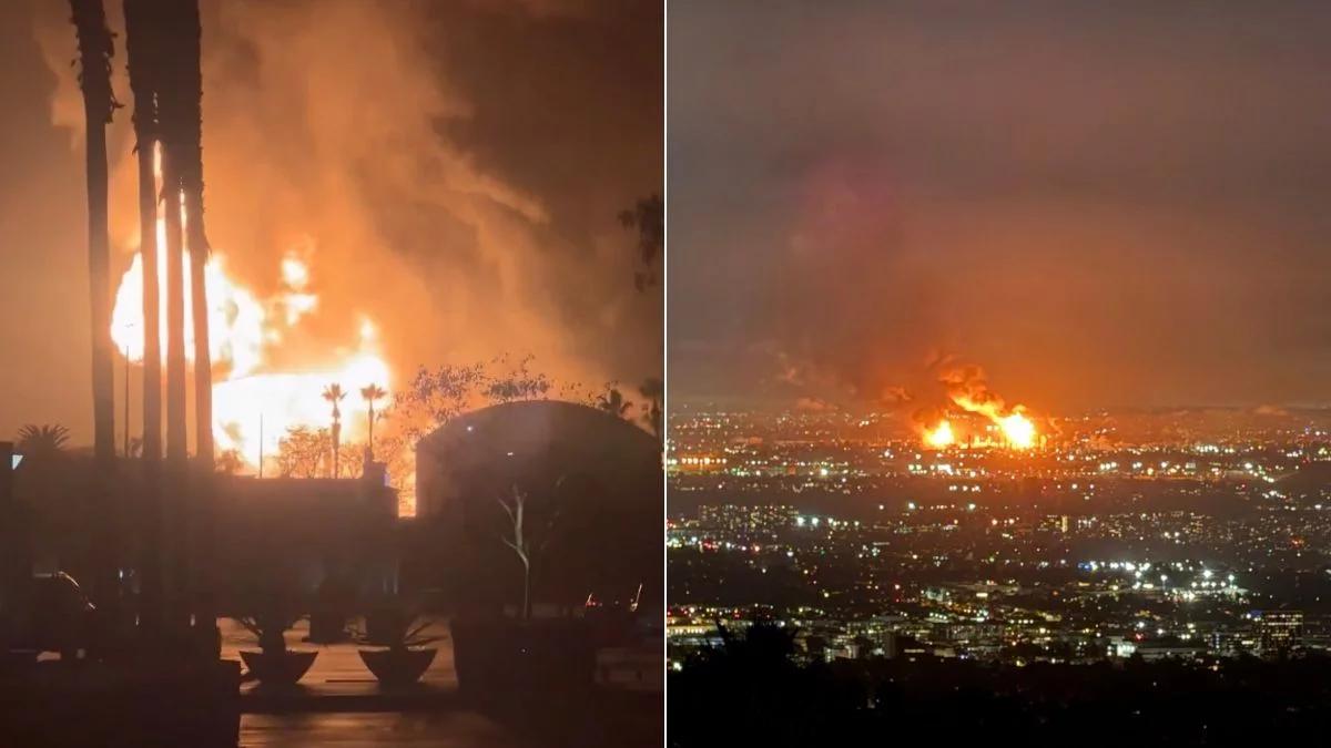 Kula ognia nad rafinerią koło Los Angeles. "Jak bomba atomowa"