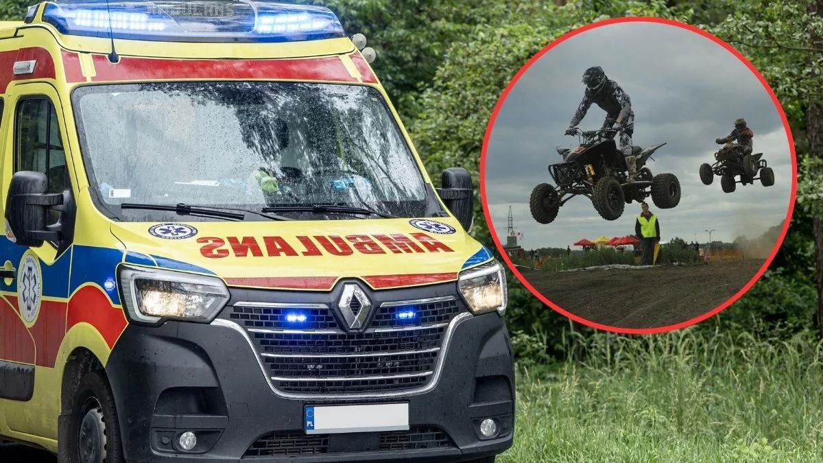 Wypadek podczas zawodów w Gdańsku. Quad wypadł z trasy, są ranni