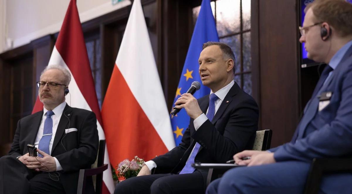 Prezydent Duda w Rydze. "Dzisiaj dążeniem władców Rosji jest przywrócenie wpływów imperium carów" 