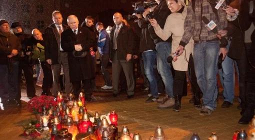 Kaczyński odwiedził rannego w szpitalu