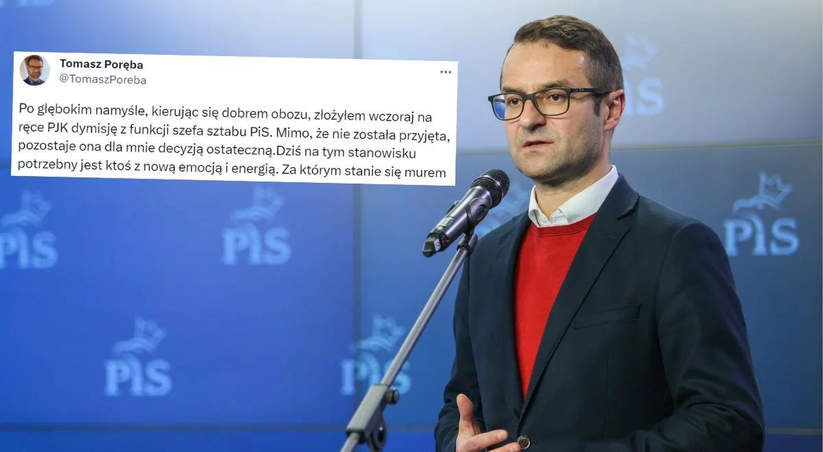 Tomasz Poręba nie będzie już szefem sztabu PiS. "Złożyłem dymisję"