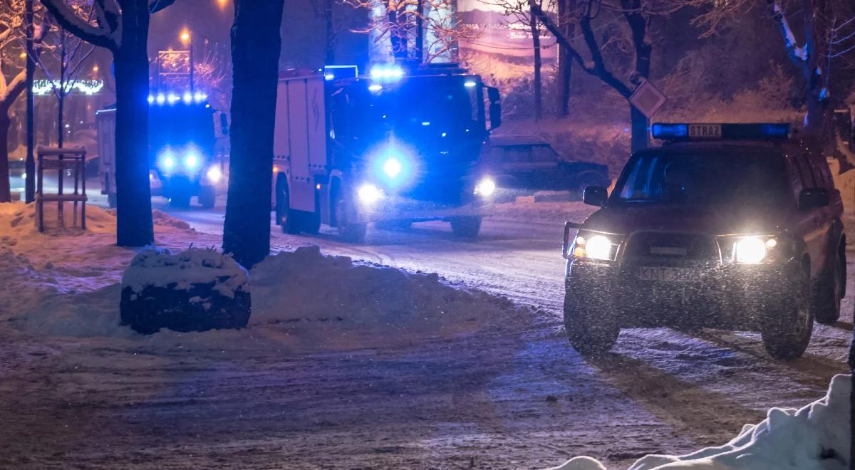 Zamiecie śnieżne nad Polską. Strażacy otrzymali setki zgłoszeń