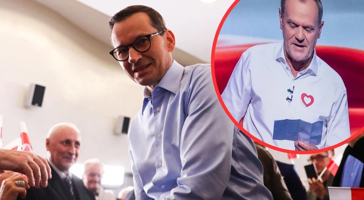 Debata w TVP. Morawiecki: nie pozwolimy Tuskowi zawiesić na Polsce tabliczki "Na sprzedaż"