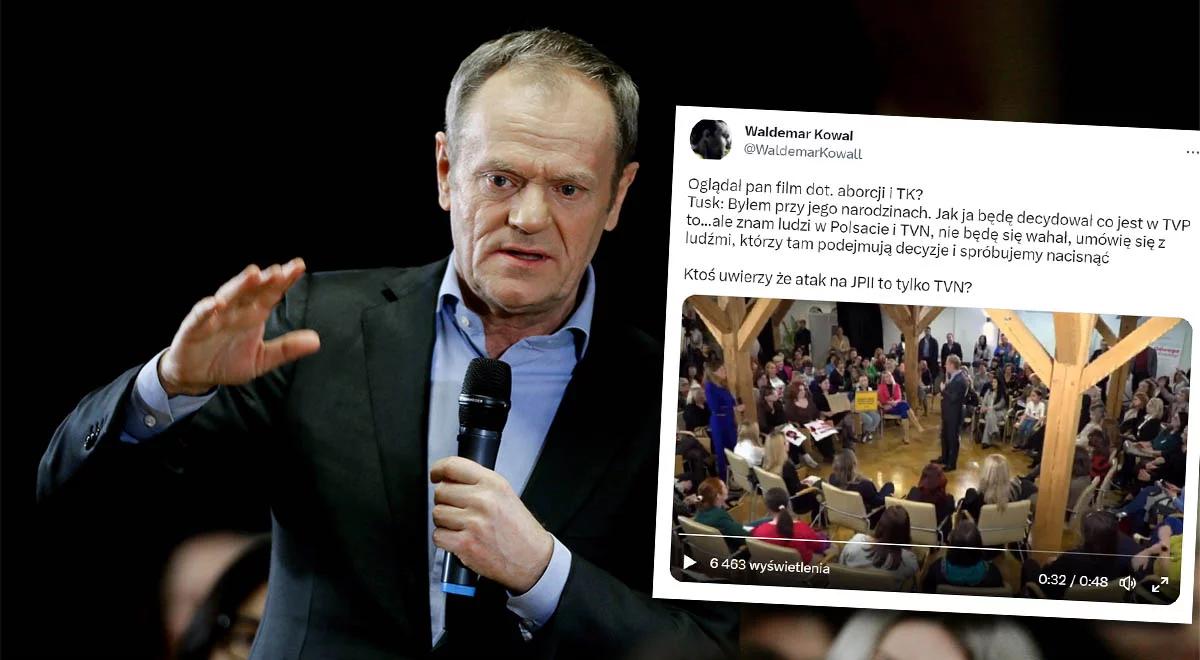 Tusk chce sterować mediami. "Jak będę decydował o tym, co jest w telewizji publicznej..."