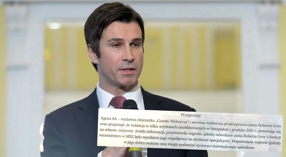 "Sugestie godziły w jego dobra osobiste". "Gazeta Wyborcza" przeprosiła b. wiceszefa MSZ 