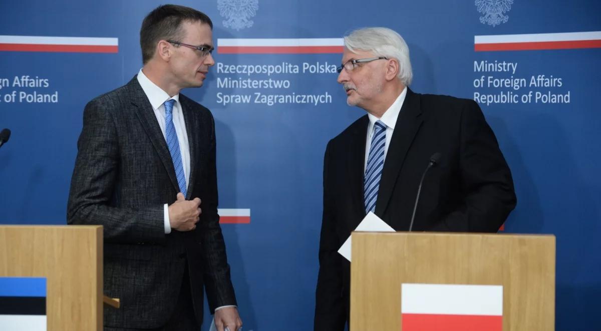 Spotkanie szefów dyplomacji Polski i Estonii. Tematem bezpieczeństwo i współpraca w ramach NATO