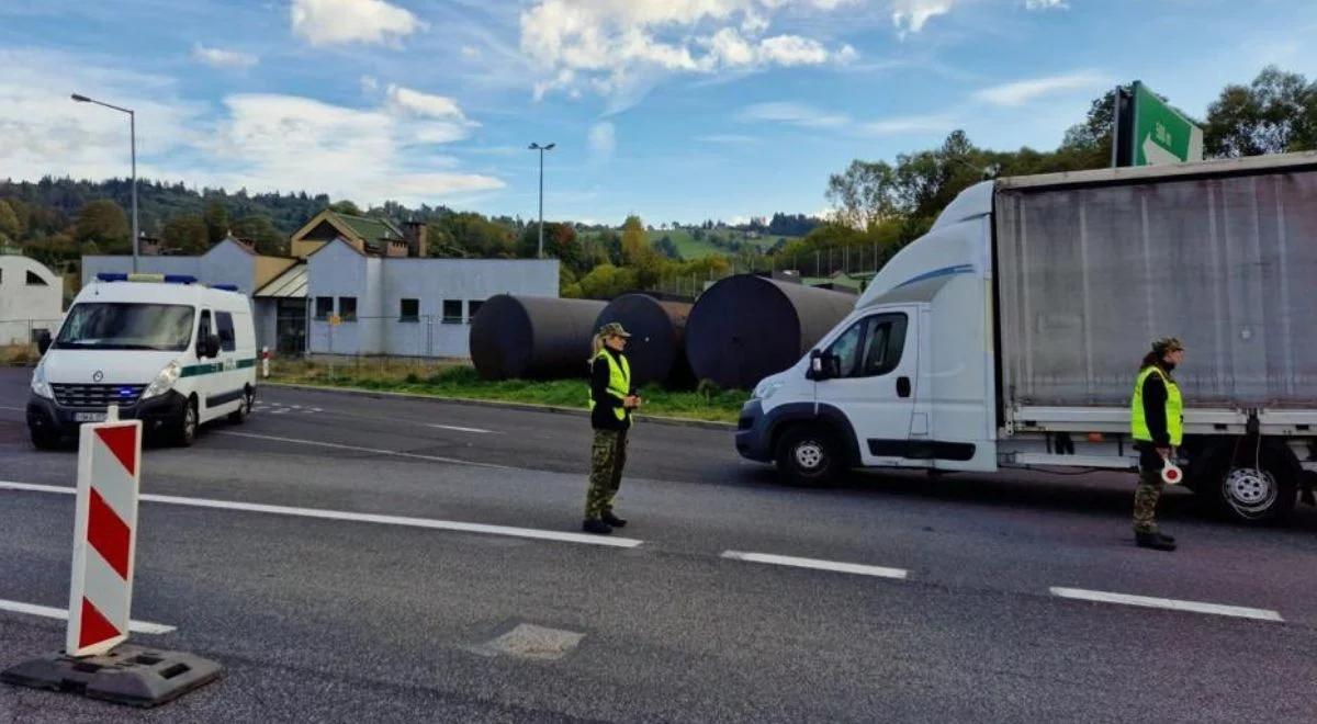 Kontrole na granicy ze Słowacją. SG podaje liczby. Zatrzymano kilku nielegalnych migrantów