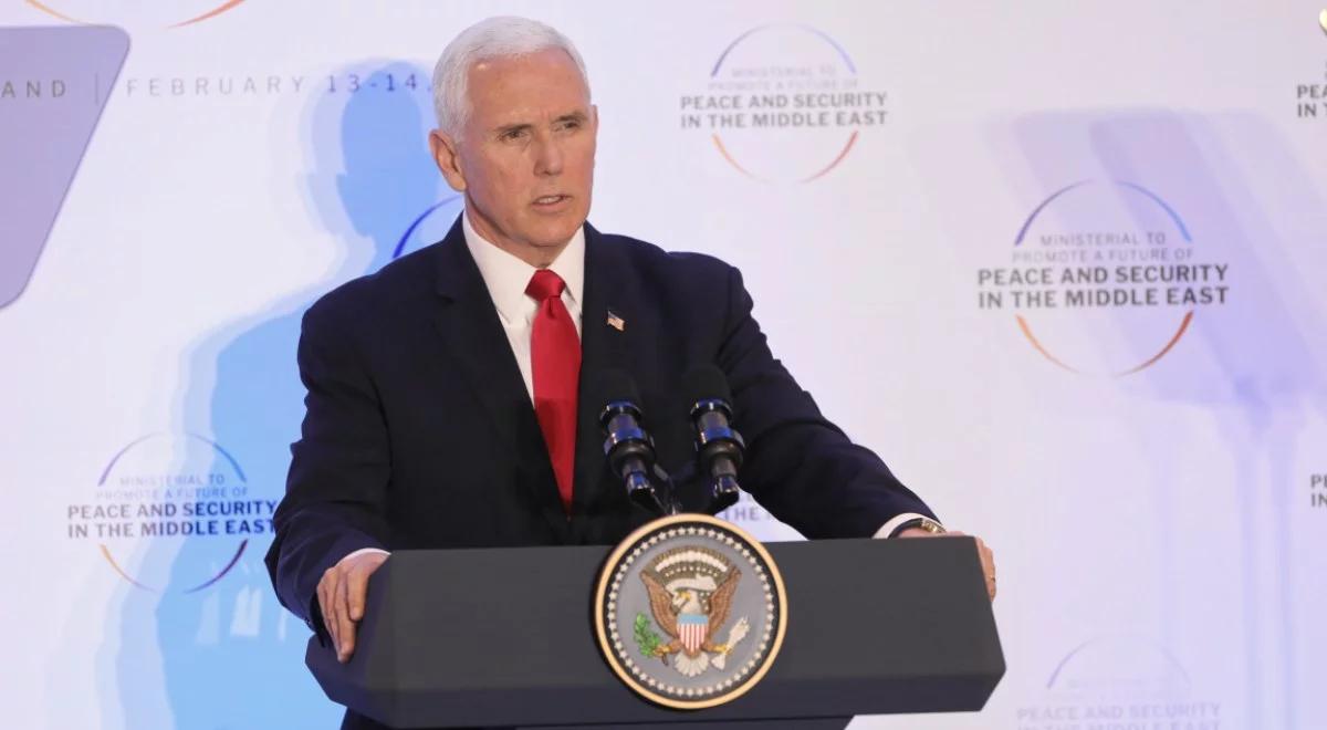 Mike Pence w Warszawie: irański reżim opowiada się za kolejnym Holokaustem