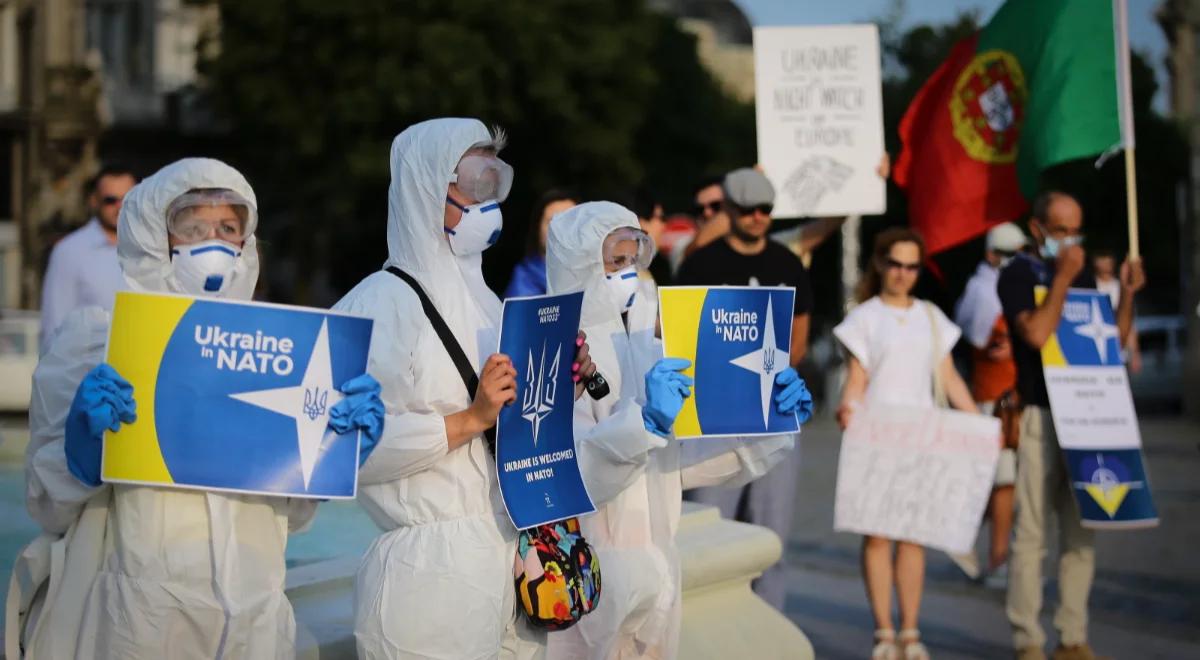 "Kijów broni dziś państw Zachodu". Manifestacja poparcia dla kandydatury Ukrainy do NATO