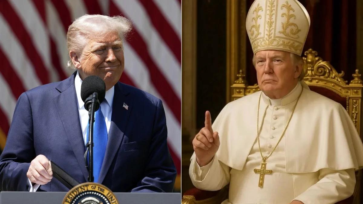 Biały Dom ma faworyta na konklawe? Udostępnił grafikę w Trumpem