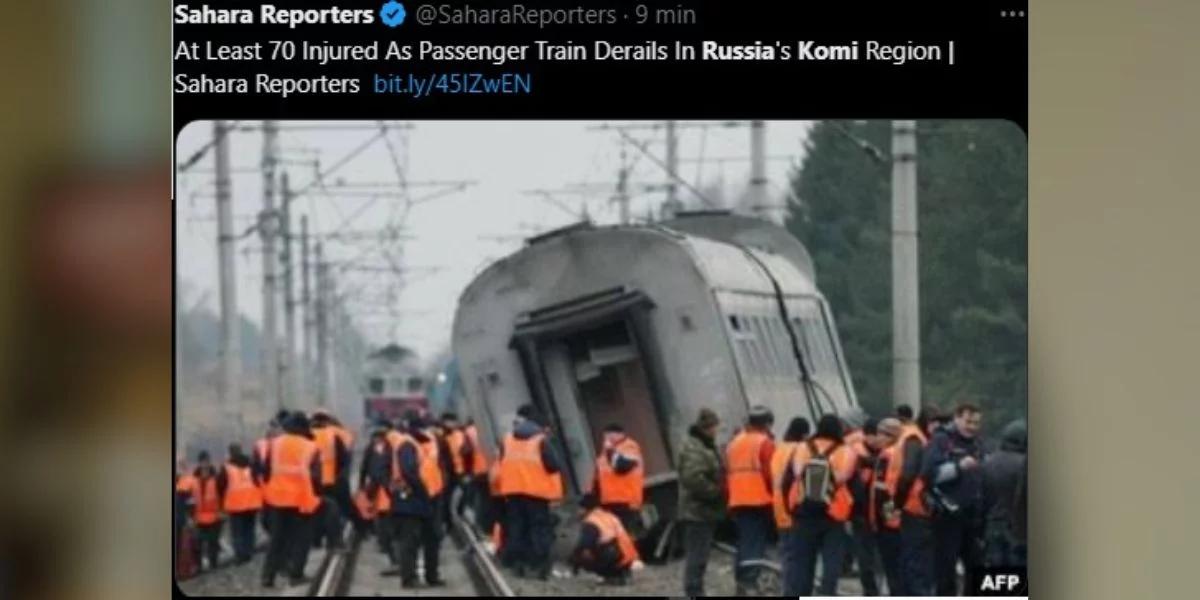 W Rosji wykoleił się pociąg. Wielu rannych [NAGRANIE]