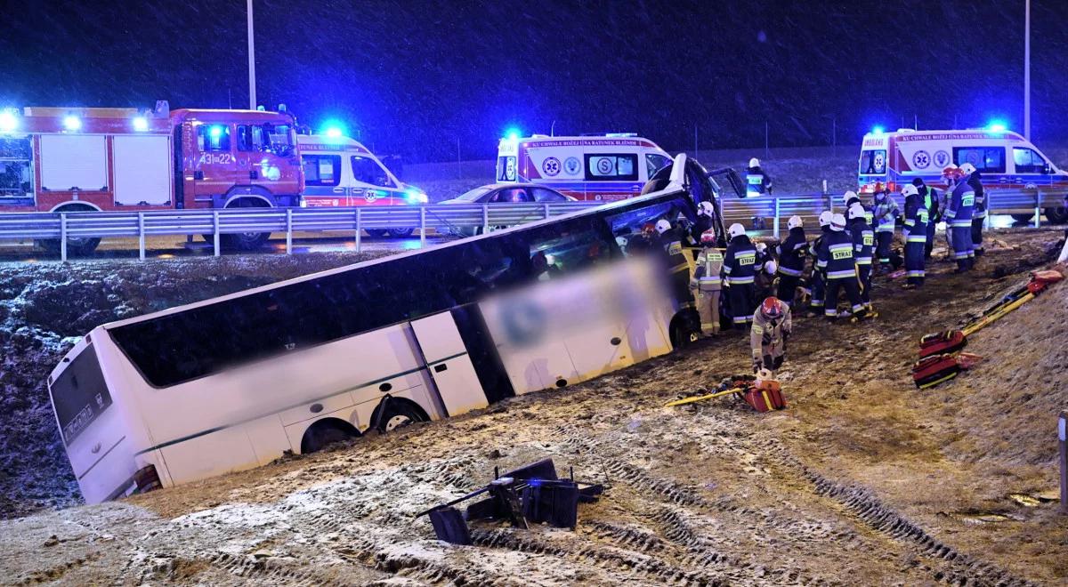 Sprawa wypadku ukraińskiego autokaru w woj. podkarpackim. Kierowcy grozi do 8 lat więzienia