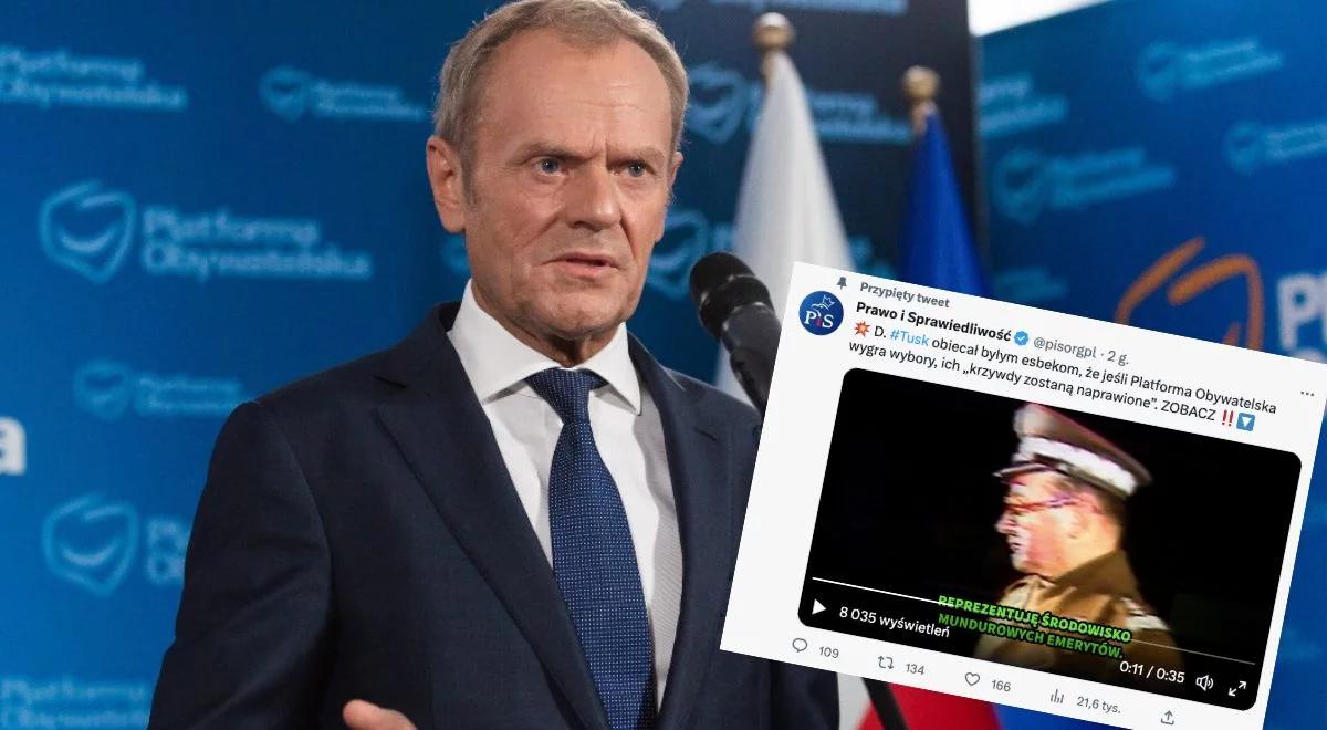 Tusk obiecał byłym esbekom, że jeśli wygra wybory, ich "krzywdy zostaną naprawione". Spot PiS