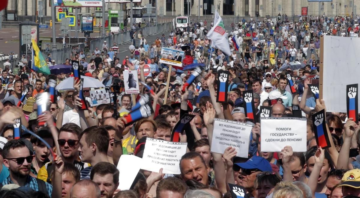 Rosja: zatrzymania po demonstracji przeciw podniesieniu wieku emerytalnego