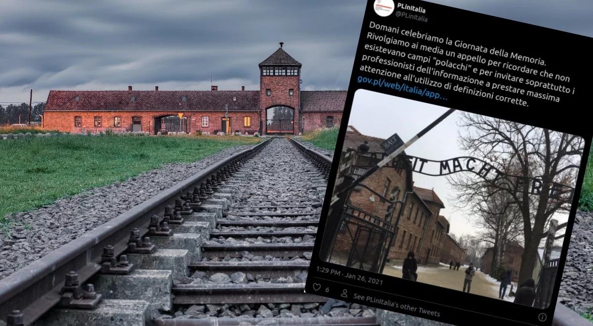 "Poważny i niebezpieczny błąd". Ambasada w Rzymie reaguje na "polski obóz koncentracyjny Auschwitz"