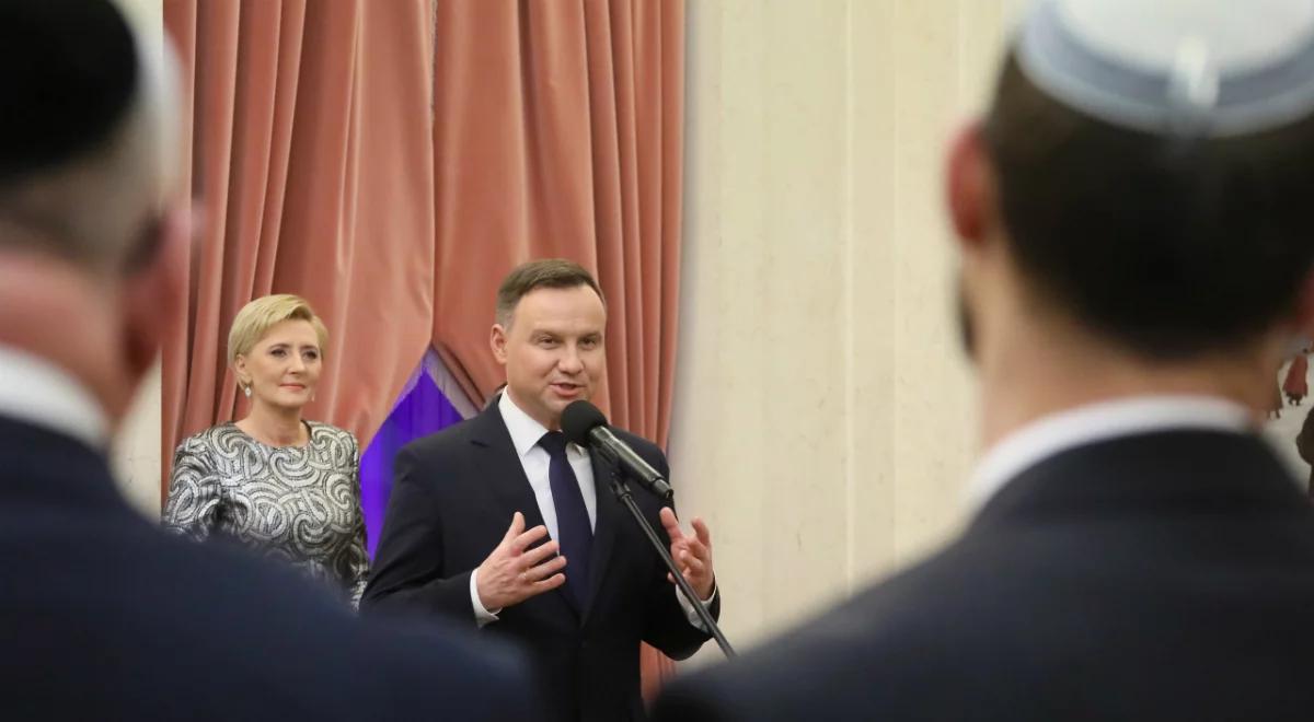 Para prezydencka uczestniczyła w ceremonii zapalenia świec chanukowych 