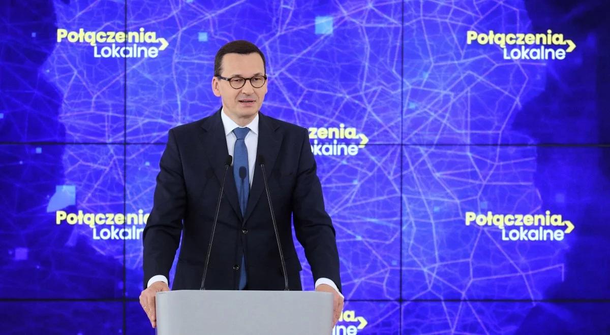 Premier: połączenia lokalne mają służyć pobudzeniu przedsiębiorczości