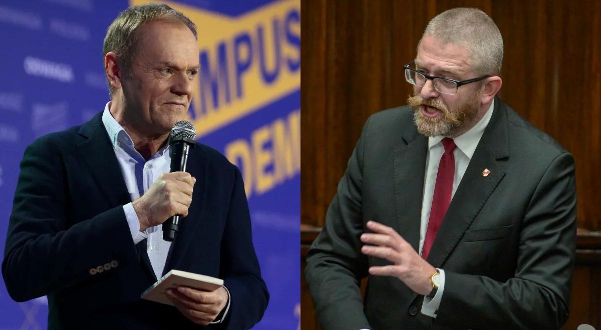 Możliwy sojusz PO z Konfederacją. Rzecznik rządu: Tusk i Braun dogadaliby się ws. relacji z Rosją