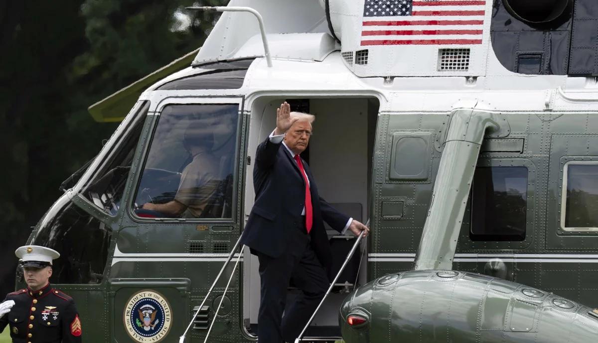 Celował laserem w śmigłowiec Trumpa. Zatrzymano podejrzanego