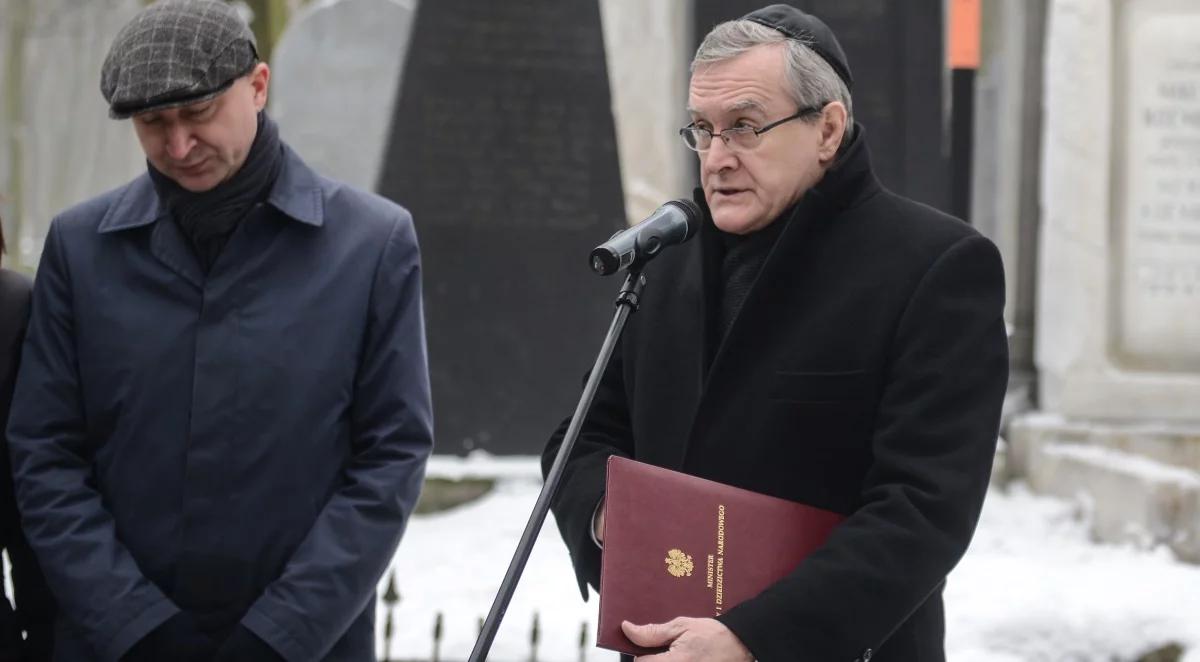 Wicepremier Piotr Gliński: naszym obowiązkiem jest sprawić, by ofiary Holocaustu nie były anonimowe 