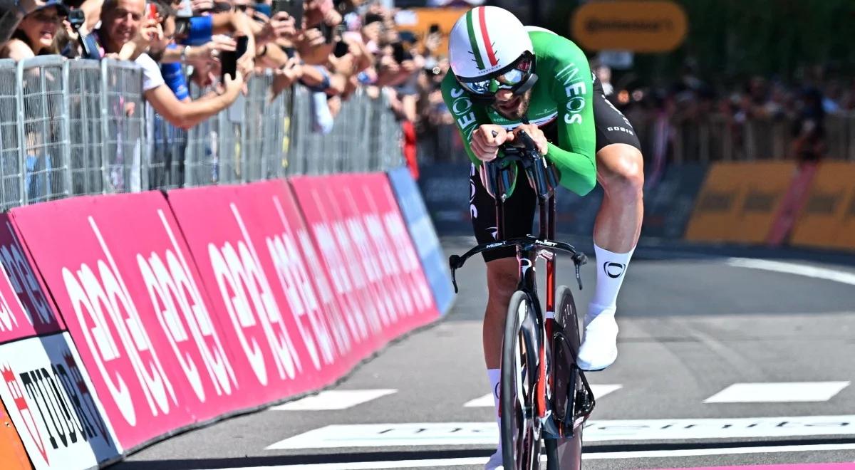 Giro d'Italia. Filippo Ganna najszybszy w "czasówce". Pogacar musiał uznać wyższość Włocha