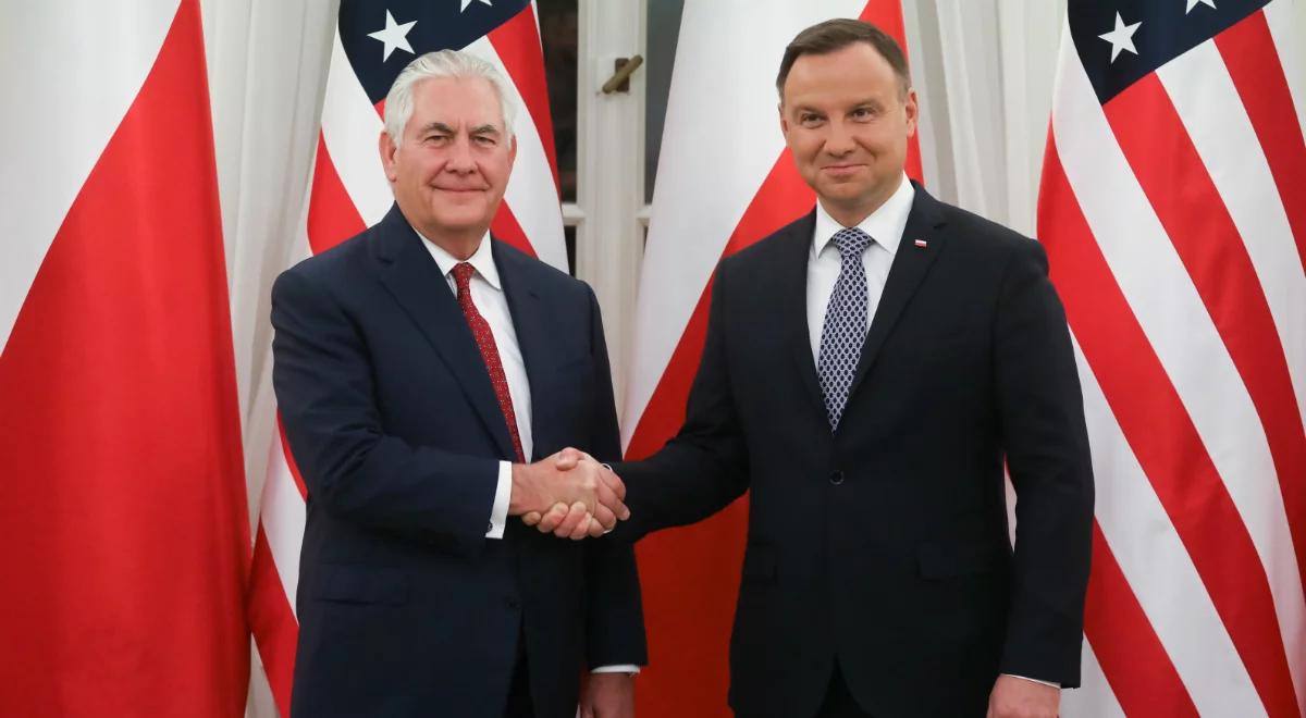 Andrzej Duda spotkał się z Rexem Tillersonem. Uzgodnili "polsko-amerykańską mapę działań"