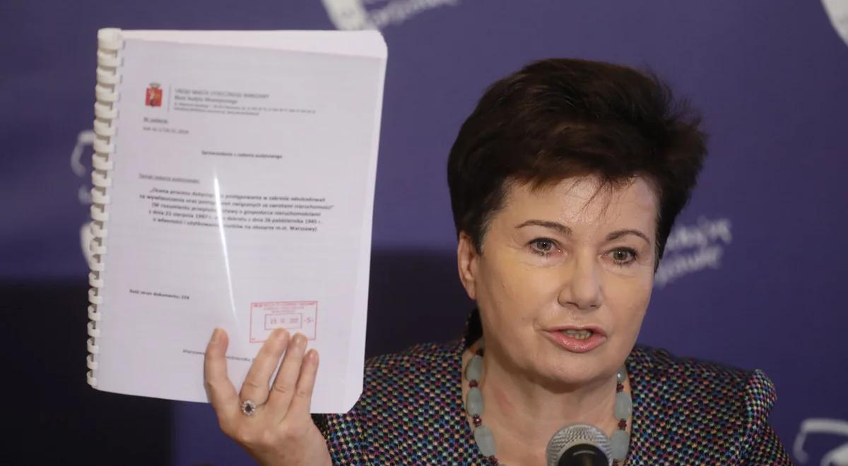 Audyt reprywatyzacji. "Pani prezydent próbuje się wybielić"