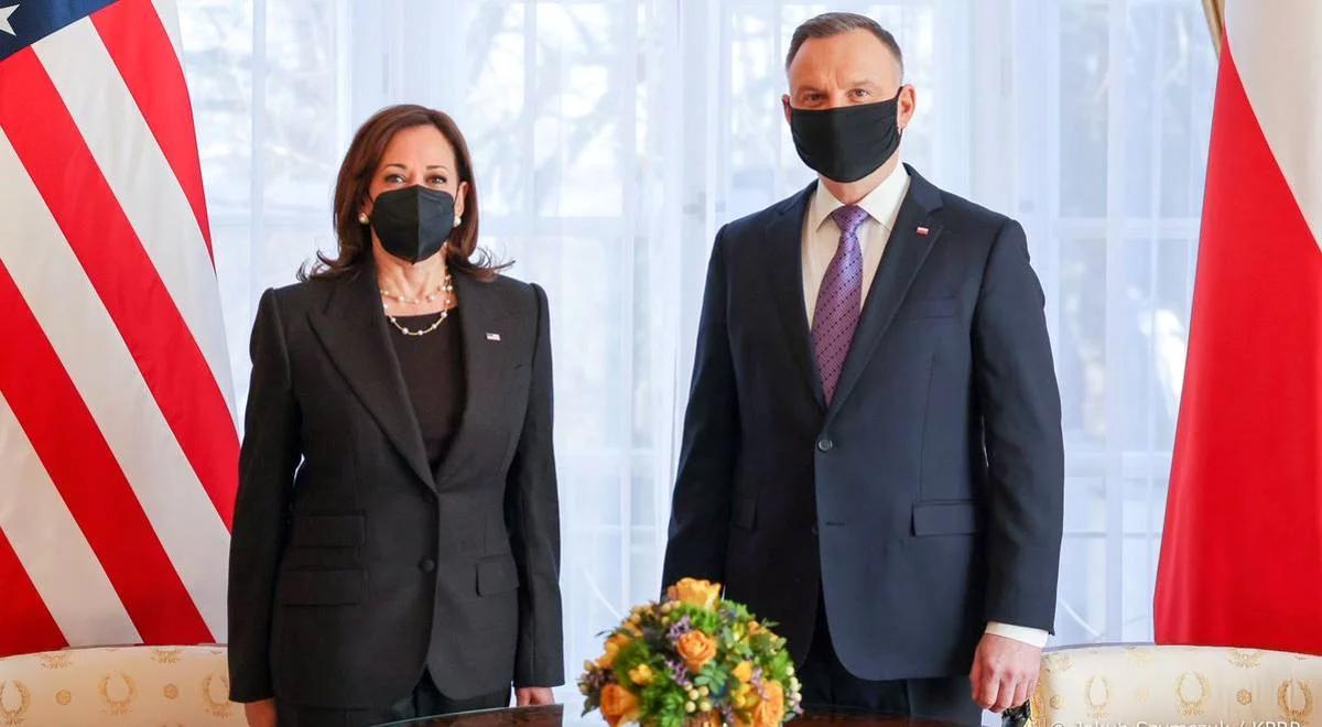 Andrzej Duda rozmawia z Kamalą Harris. Spotkanie w Belwederze