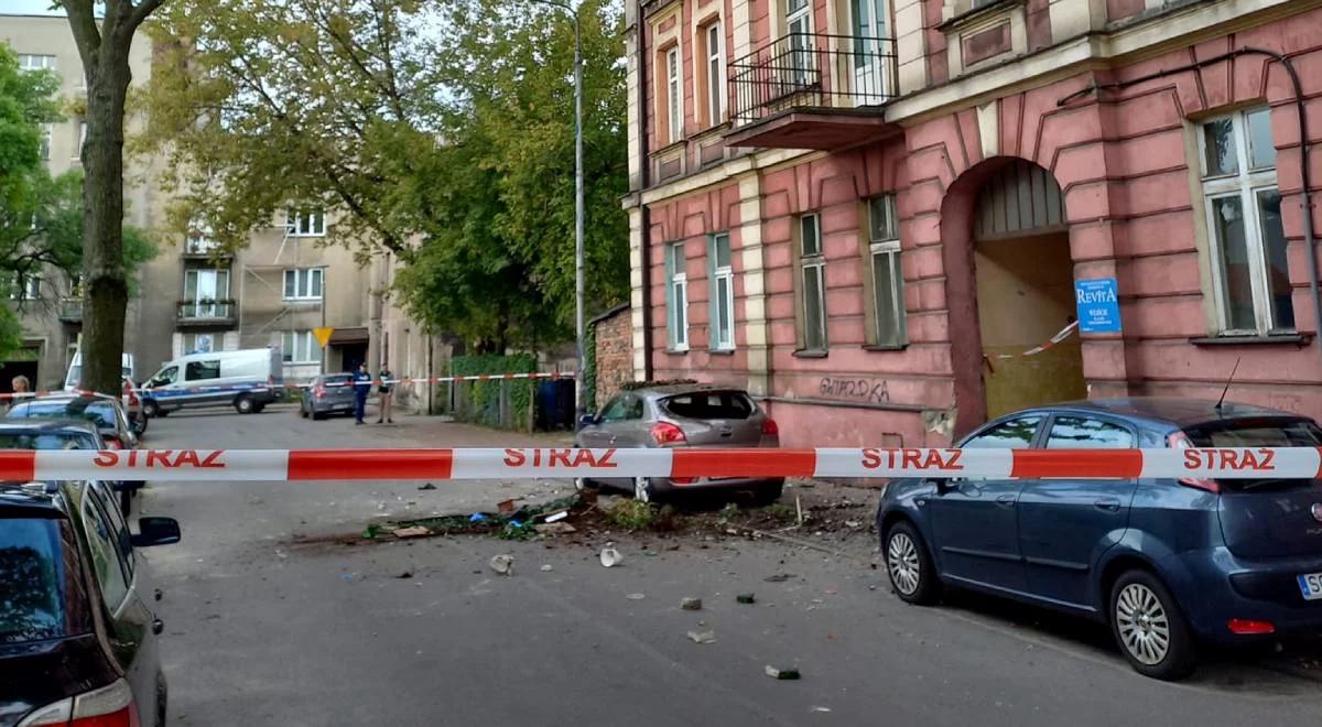 W Sosnowcu od budynku oderwał się balkon. Są ranni