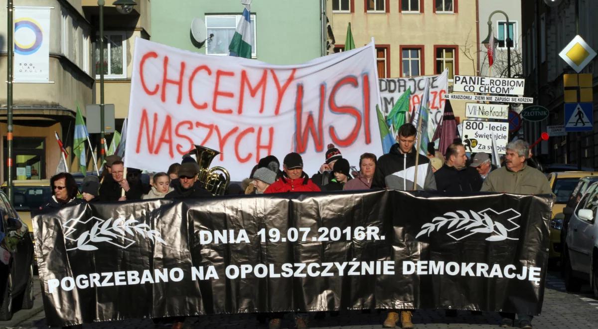 Domagają się powrotu ich sołectw do gmin. Ulicami Opola przeszła demonstracja 