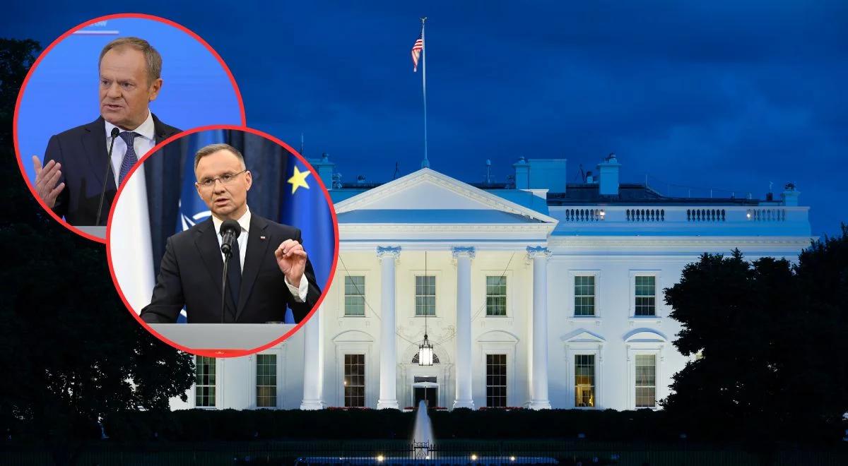 Andrzej Duda i Donald Tusk w Białym Domu. "Podkreślenie roli Polski w NATO"