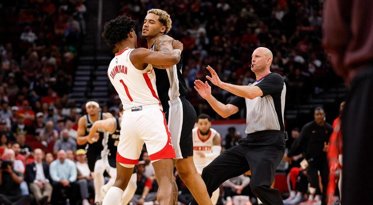 NBA. 15 punktów i... awantura. Krewki Jeremy Sochan w starciu Spurs vs Houston [WIDEO]