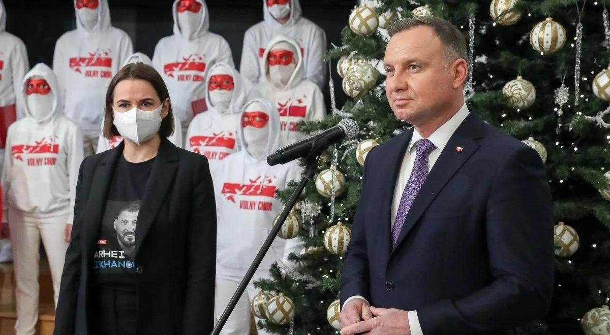 "Traktujemy was jak braci". Prezydent Andrzej Duda o wsparciu dla Białorusi