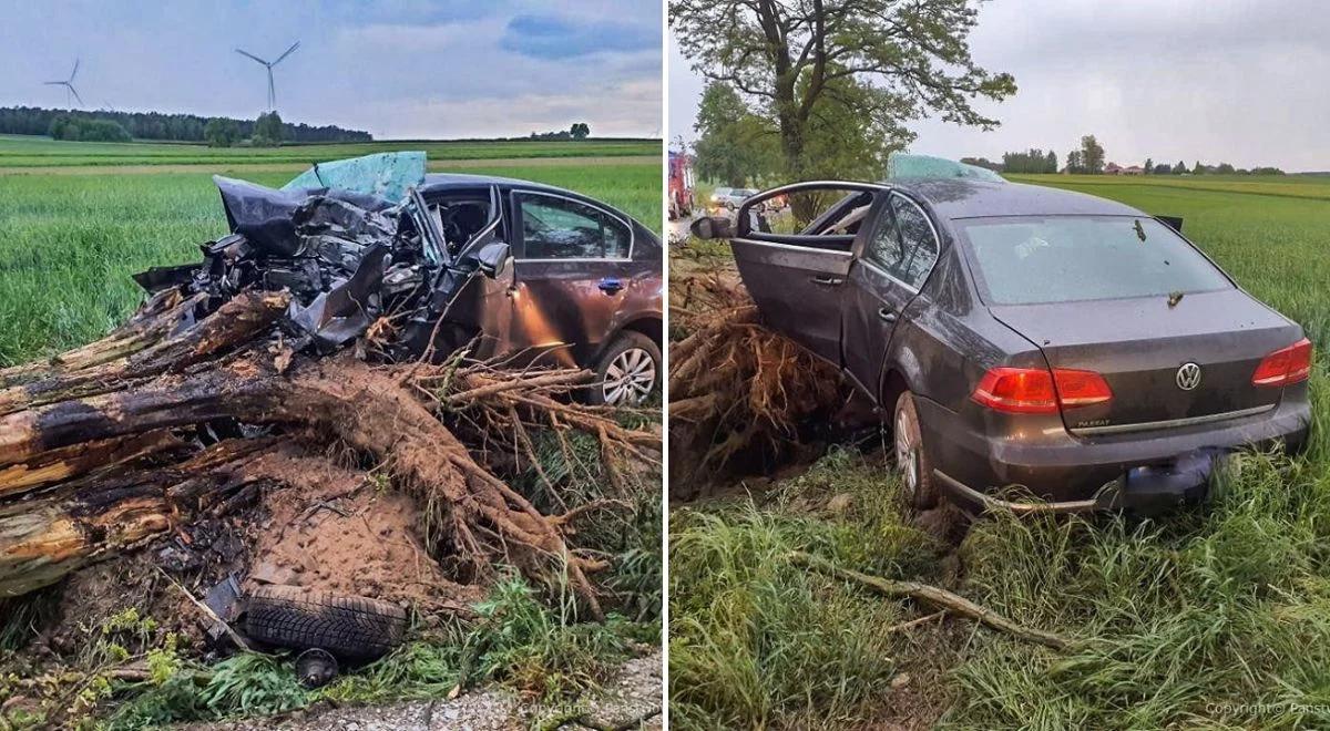 Dramat w Michowicach. 28-latek zginął na miejscu, auto doszczętnie zmiażdżone