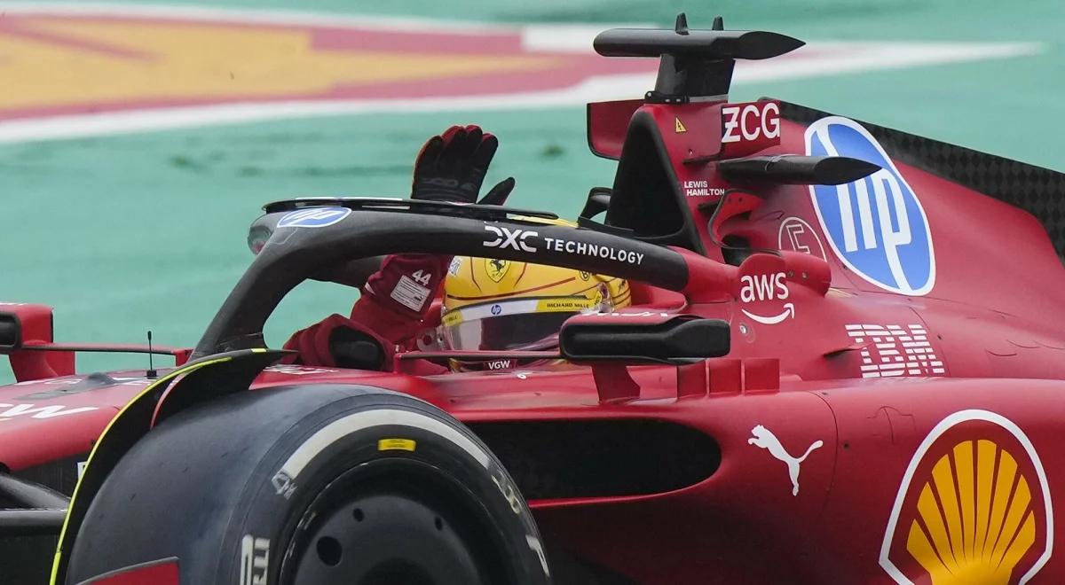 Lewis Hamilton po raz pierwszy w bolidzie Ferrari. Historyczny przejazd Brytyjczyka