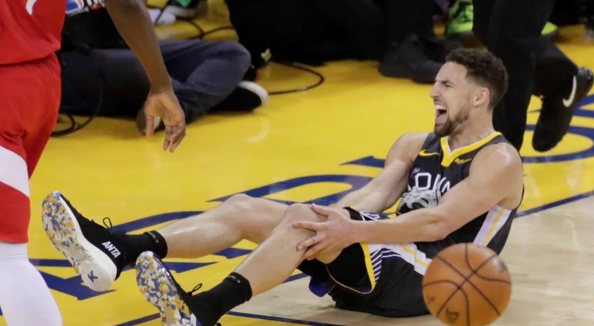 NBA: Warriors stracili tytuł i jedną z największych gwiazd. Klay Thompson może nie zagrać przez rok 