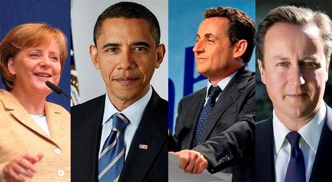 Gorąca linia Obama - Sarkozy - Merkel - Cameron