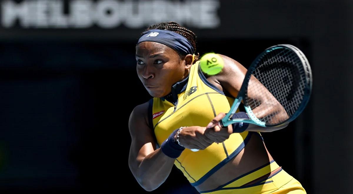 Australian Open: Gauff gra dalej. Szybkie odpadnięcie Vondrousovej 