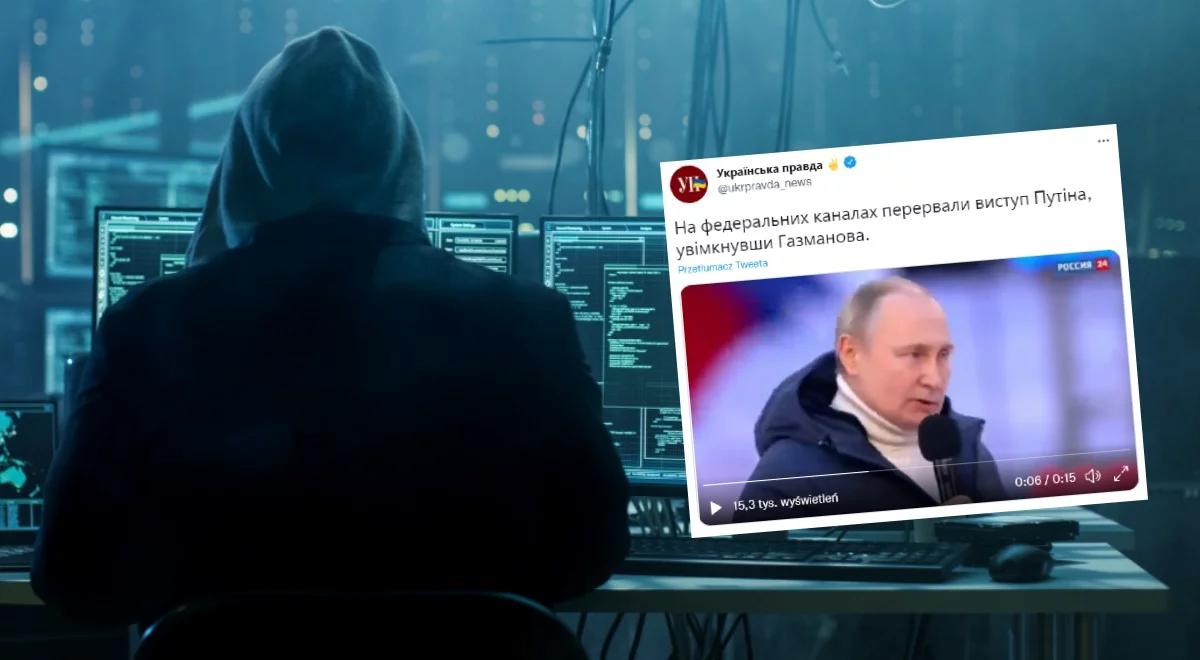 Putin nagle zniknął podczas transmisji w rosyjskiej telewizji. Kolejna akcja hakerów z Anonymous