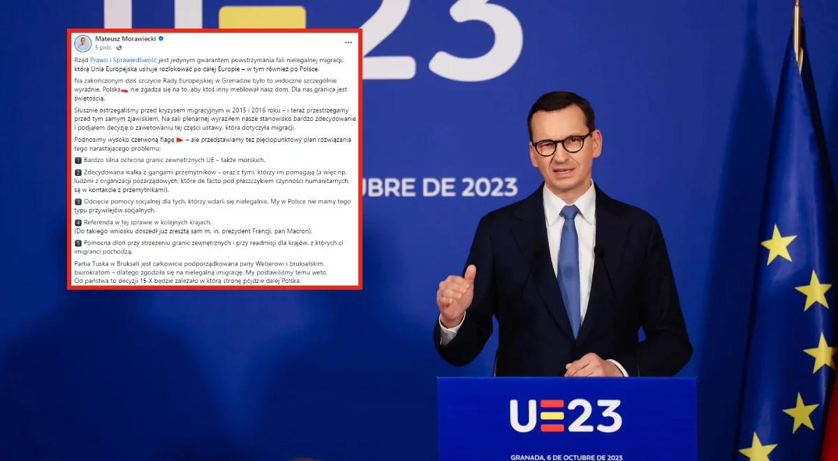 Premier Morawiecki: rząd PiS jest jedynym gwarantem powstrzymania fali nielegalnej migracji