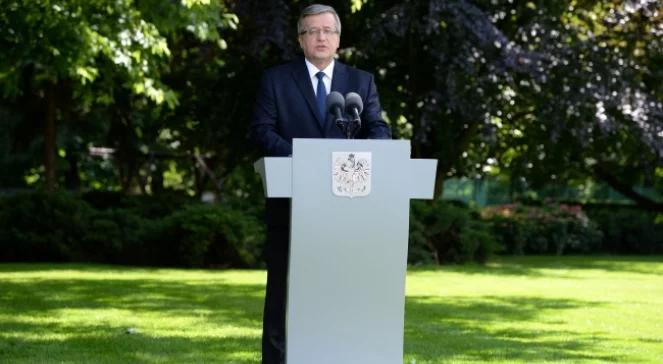 Bronisław Komorowski o aferze taśmowej: to nie prezydent zmienia rządy w Polsce