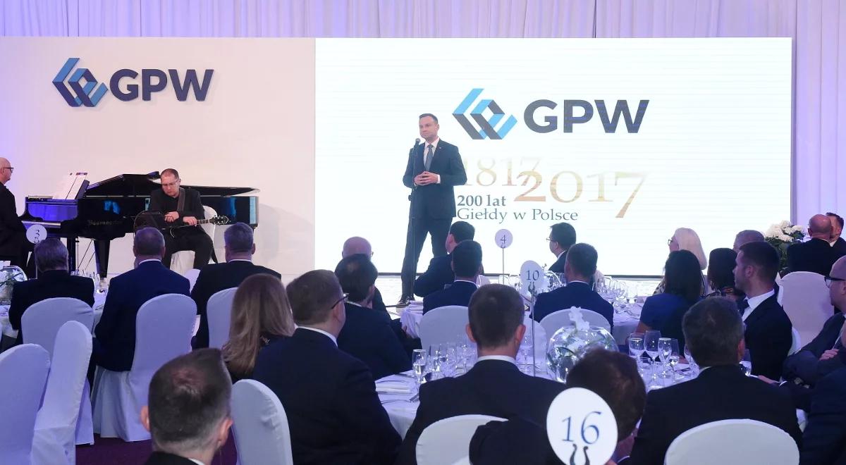 Prezydent Andrzej Duda na 200-leciu giełdy