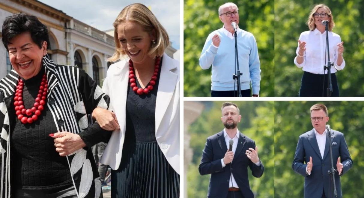 Przemówienia liderów na marszu. "Rafał wygraj te wybory"