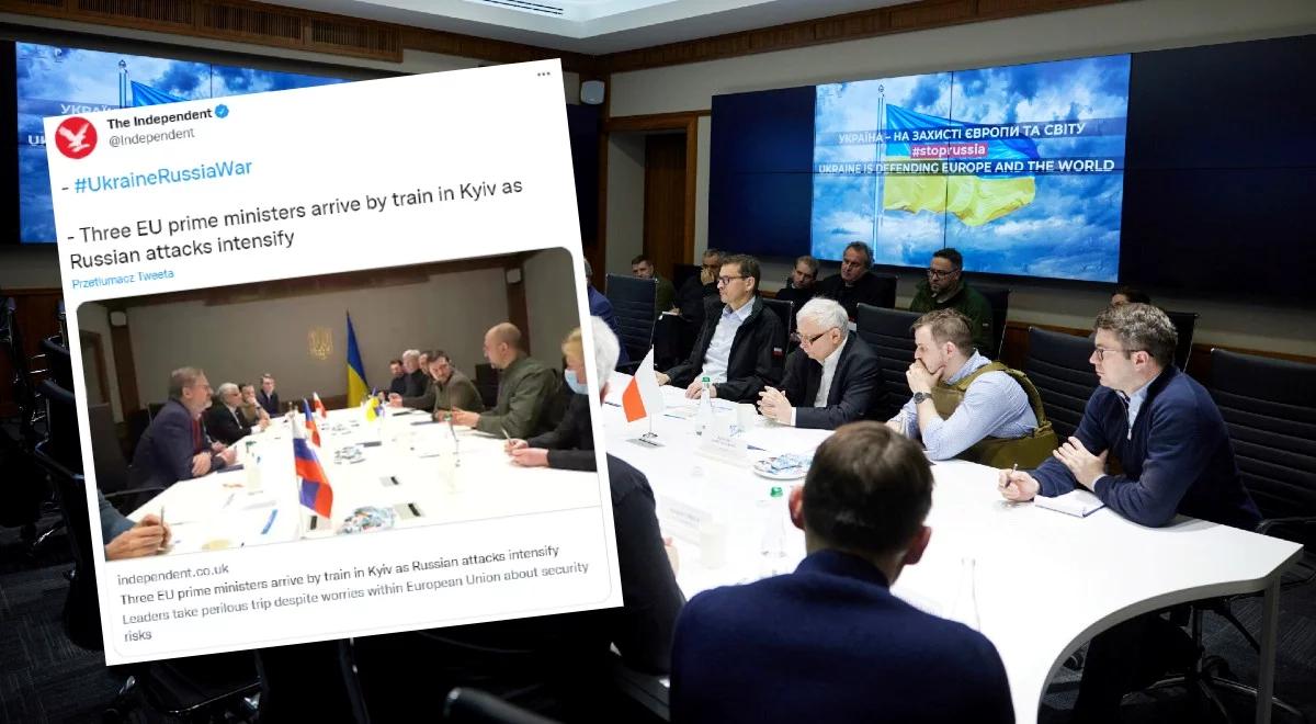 Brytyjskie media z uznaniem o wizycie przywódców w Kijowie. "Symboliczna i niebezpieczna"