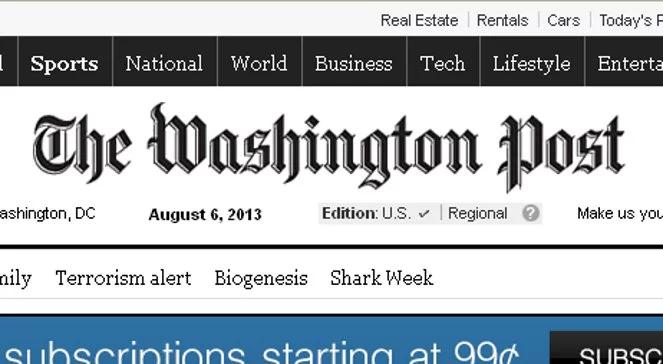 Washington Post kupił właściciel Amazonu 