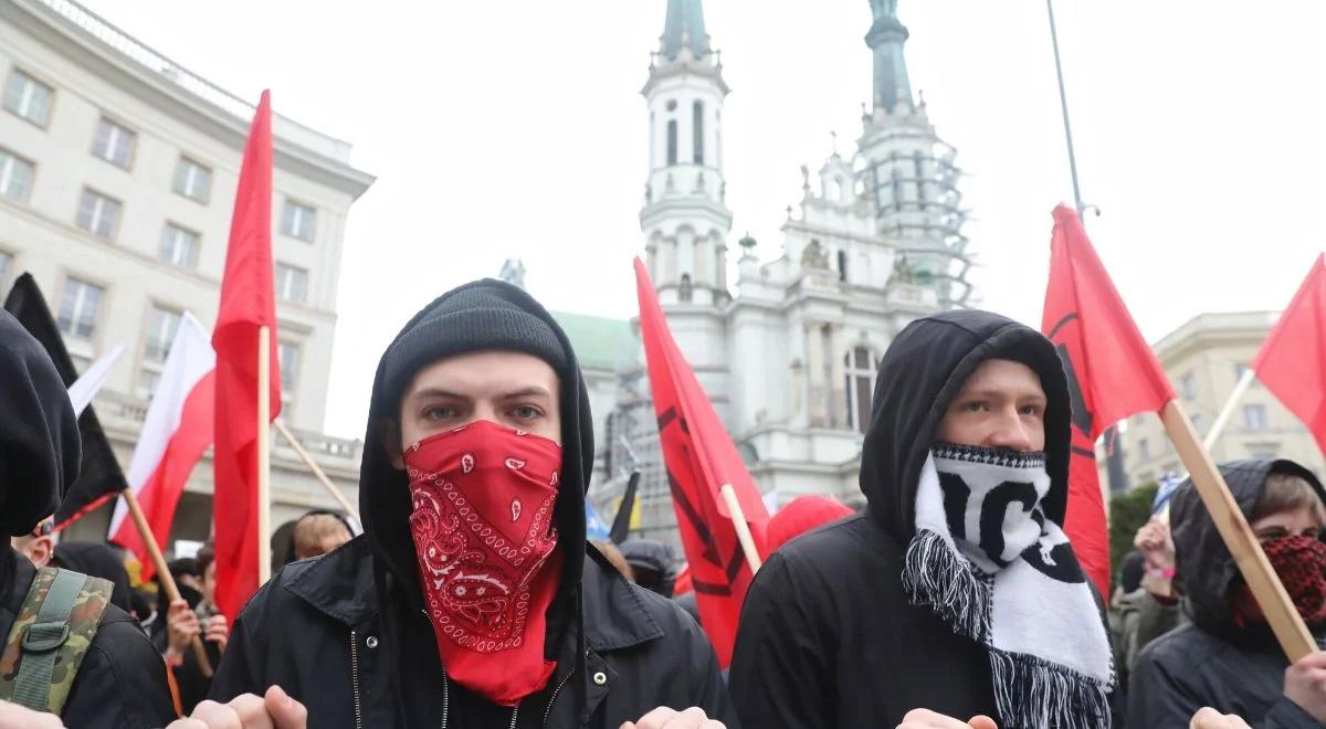 KOD i Obywatele RP blokowali Marsz Niepodległości. Interweniowała policja